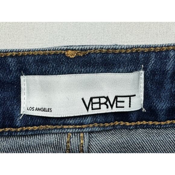 Vervet Women's Button Fly Stretch Denim Blue Cut-Off Shorts - Size S (25x3) - Picture 3 of 5